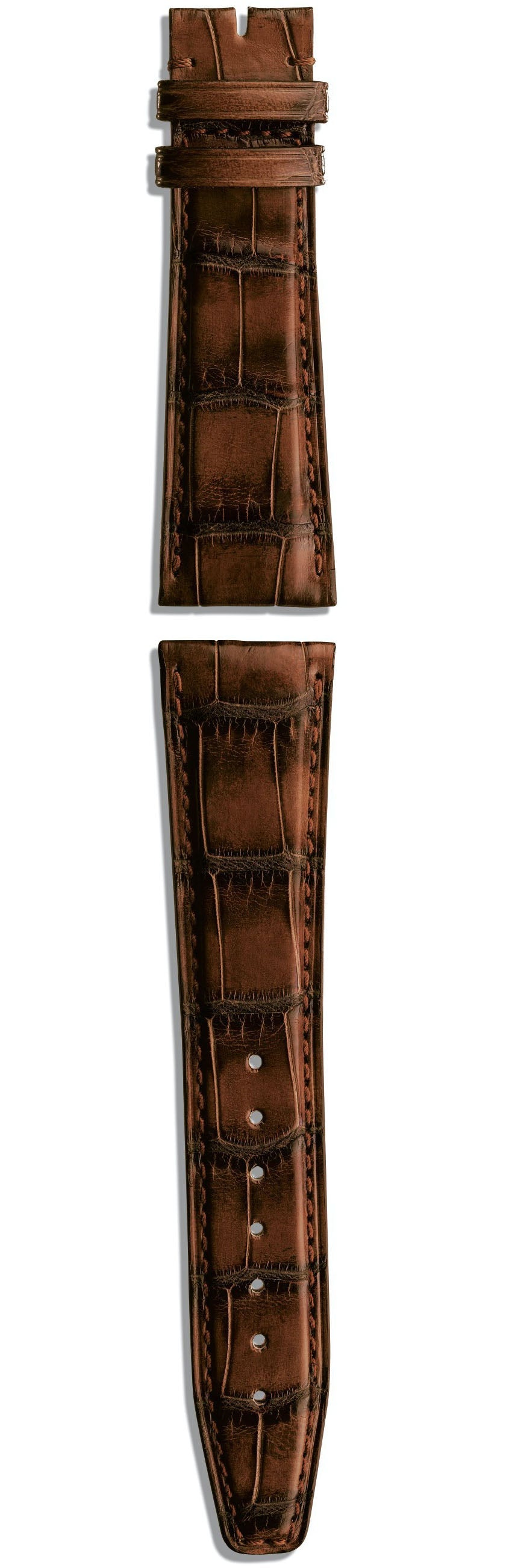 IWC Strap Alligator Marron Brown For Folding Clasp XS - Brown