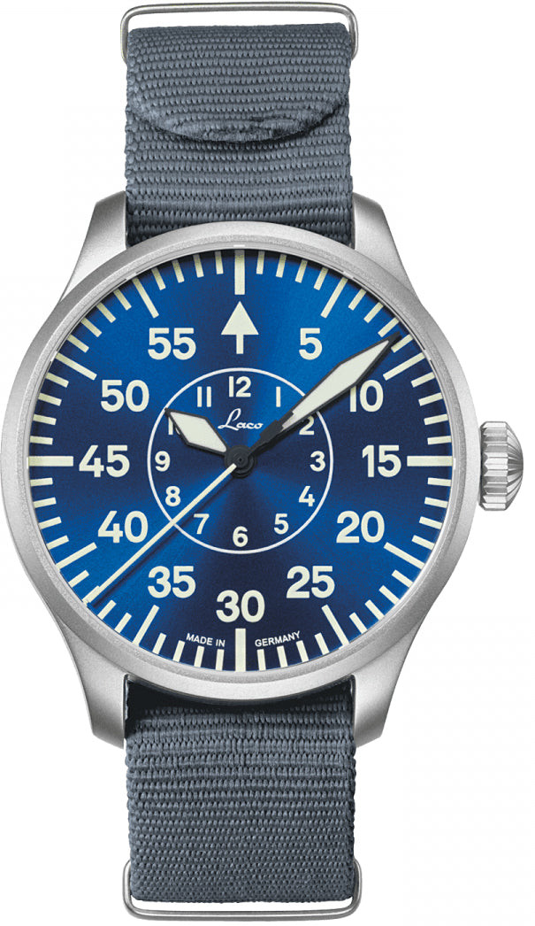 Laco Watch Pilot Watch Basic Aachen Blaue Stunde 42 - Blue