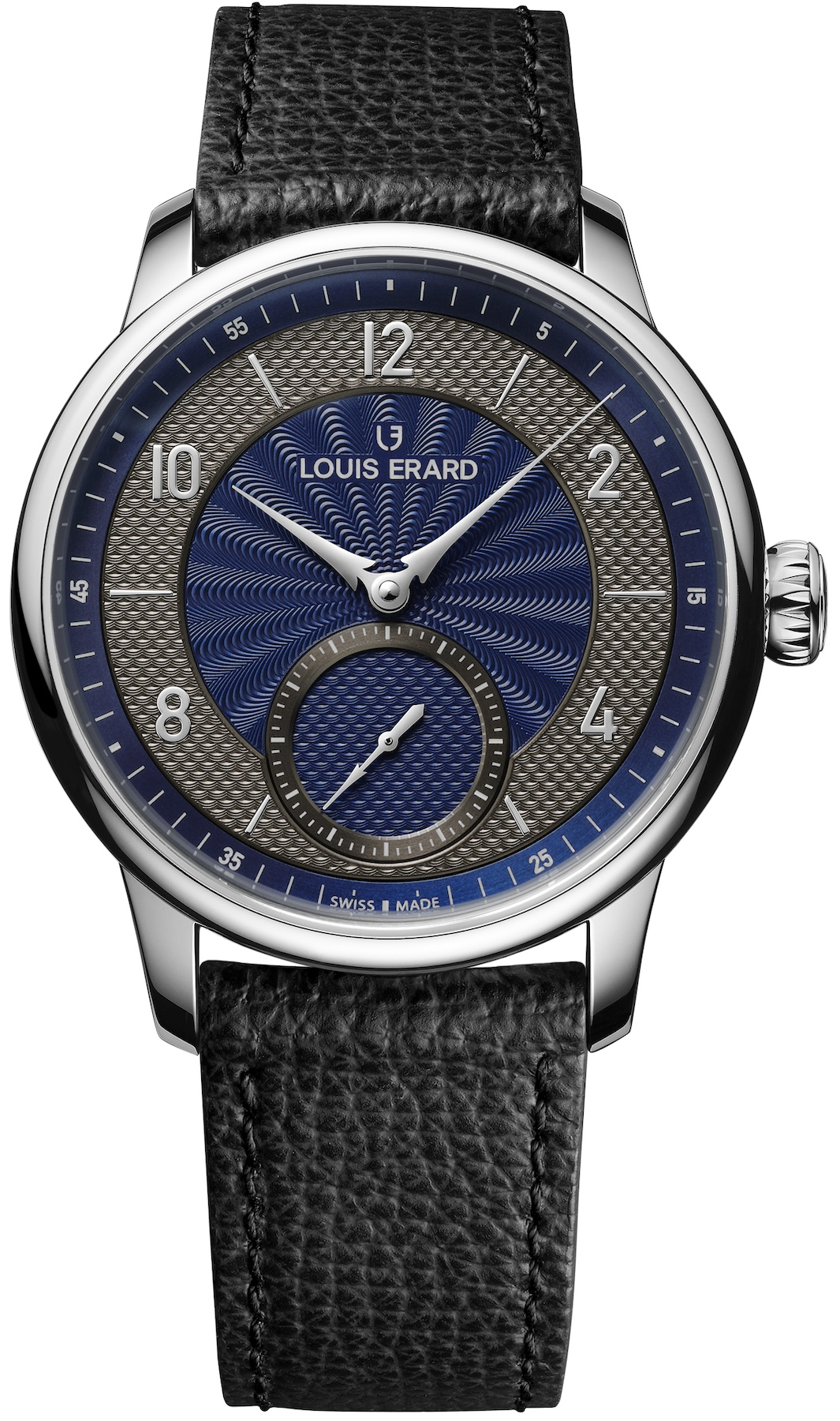 Louis Erard Watch Excellence Petite Seconde Guilloche 39mm Anthracite Blue