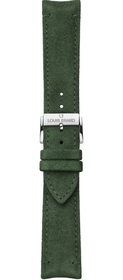 Louis Erard Strap Leather Green Basilico Nubuck 22/20mm - Green