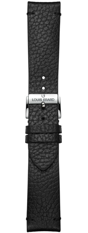 Louis Erard Strap Leather Black Grained 22/20mm - Black