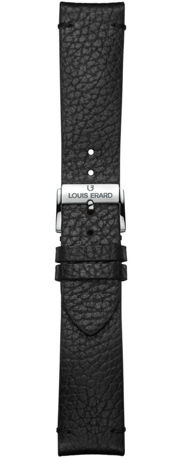 Louis Erard Strap Leather Black Grained XS 20/18mm - Black