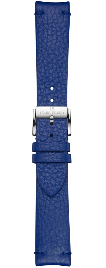 Louis Erard Strap Leather Blue Grained 22/20mm - Blue