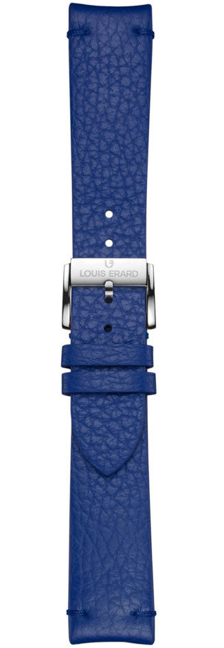 Louis Erard Strap Leather Blue Grained 20/18mm - Blue