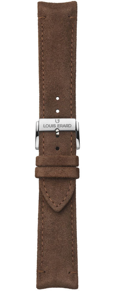 Louis Erard Strap Leather Chocolate Brown Nubuck 22/20mm - Brown