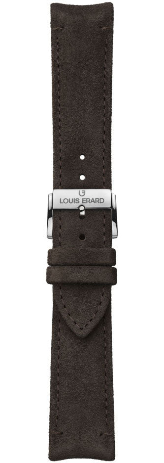 Louis Erard Strap Leather Coffee Brown Nubuck 22/20mm - Brown
