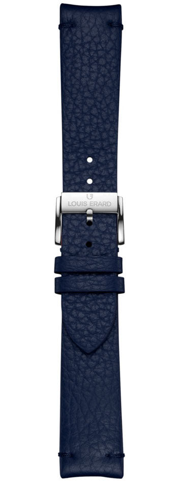 Louis Erard Strap Leather Dark Blue Grained XS 20/18mm - Blue