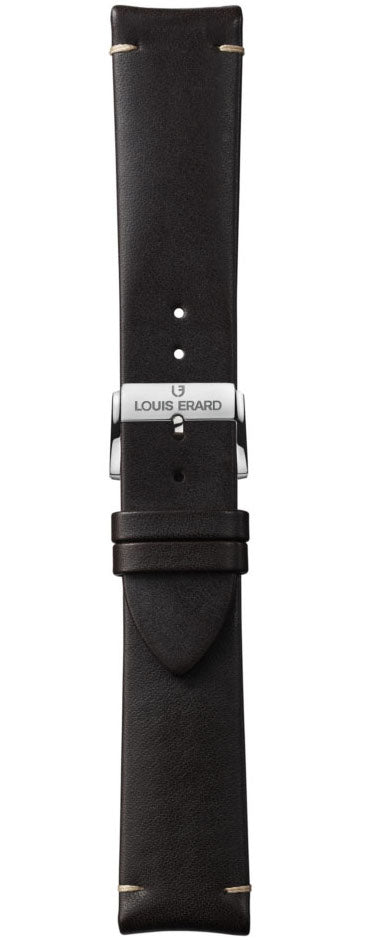 Louis Erard Strap Leather Dark Brown Baranil 22/20mm - Brown