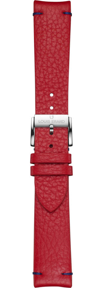 Louis Erard Strap Leather Red Grained 20/18mm - Red