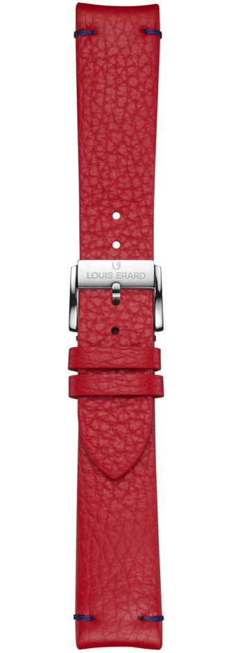 Louis Erard Strap Leather Red Grained XS 20/18mm - Red