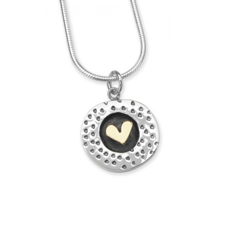 Linda Macdonald Spots And Stripes Sterling Silver 9ct Yellow Gold Necklace