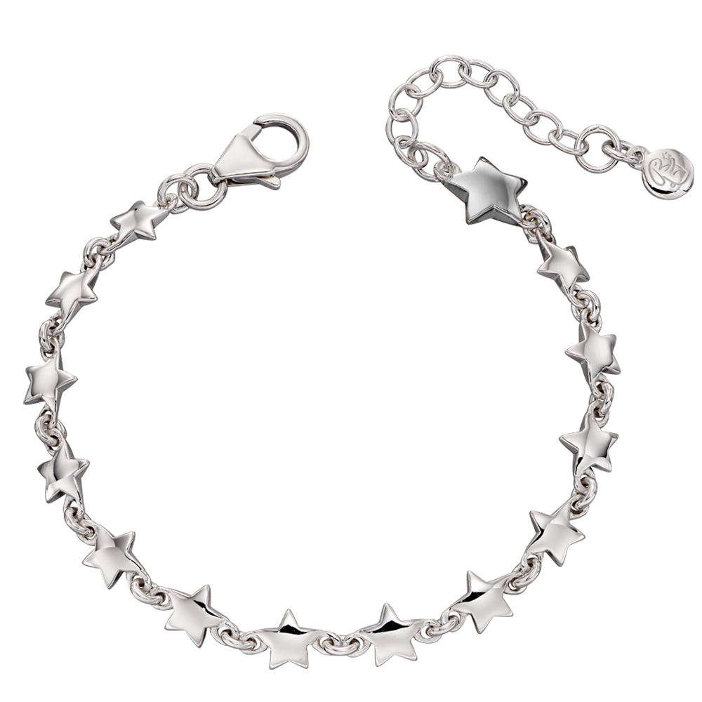 Little Star Sterling Silver Ariana Stars Childs Bracelet