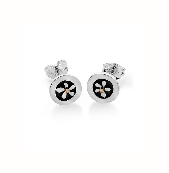 Linda Macdonald Meadow Sterling Silver 9ct Gold Stud Earrings