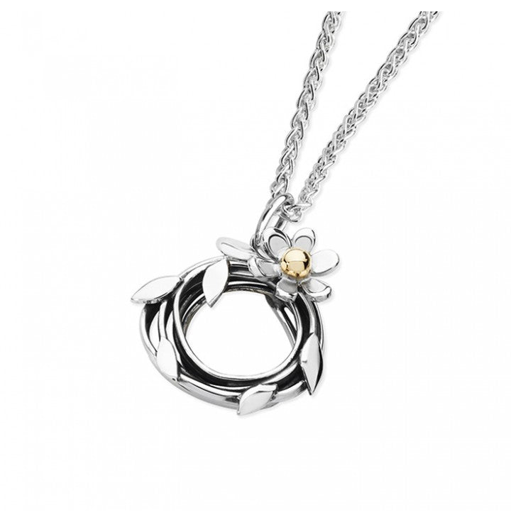 Linda Macdonald Entwined Sterling Silver 9ct Gold Necklace Necklace