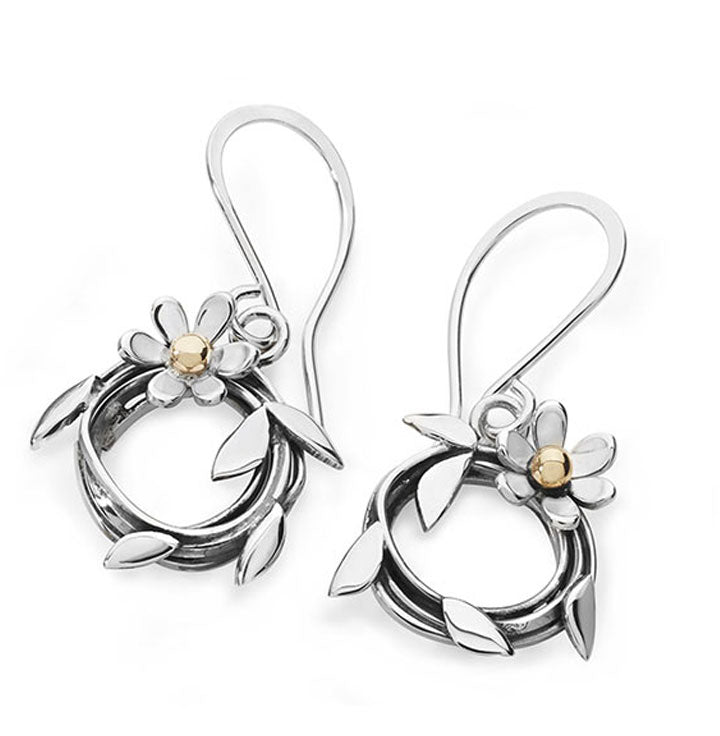 Linda Macdonald Entwined Sterling Silver 9ct Gold Earrings