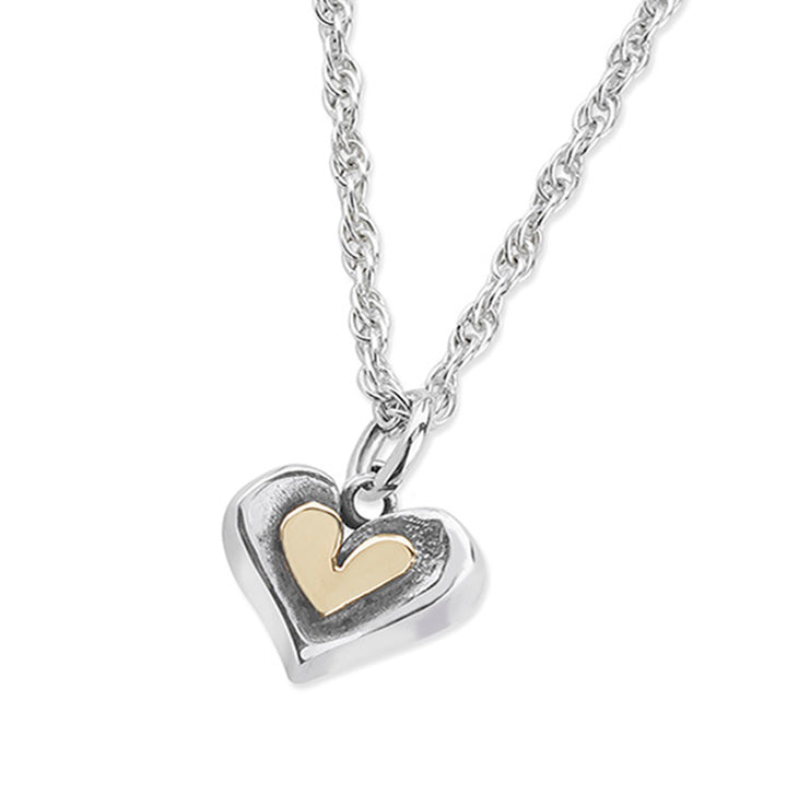 Linda Macdonald Lucky Penny Sterling Silver 9ct Gold Necklace