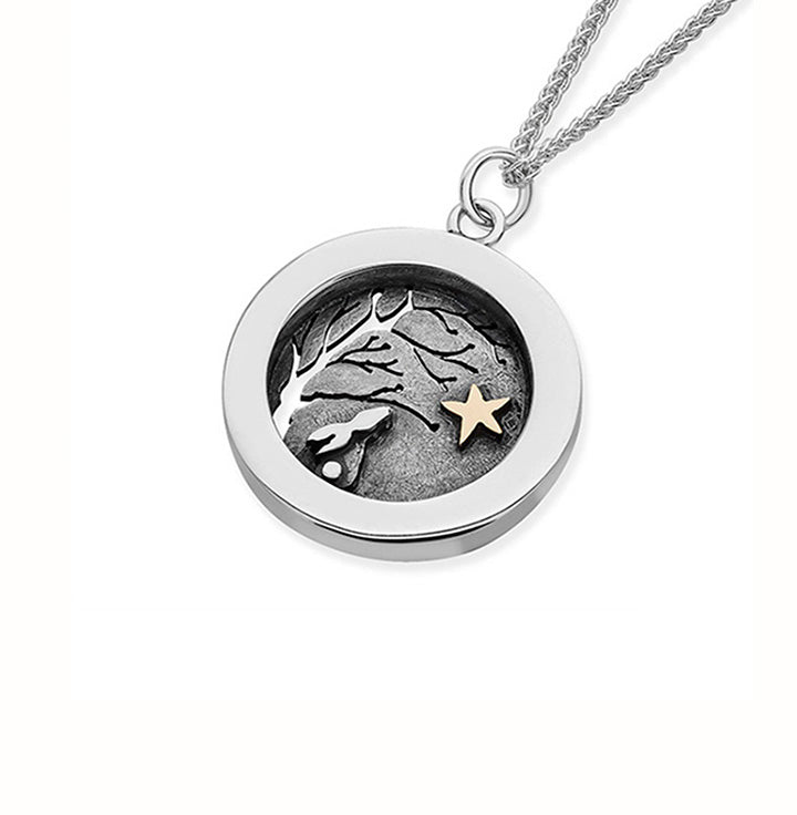 Linda Macdonald Twilight Sterling Silver 9ct Gold Necklace