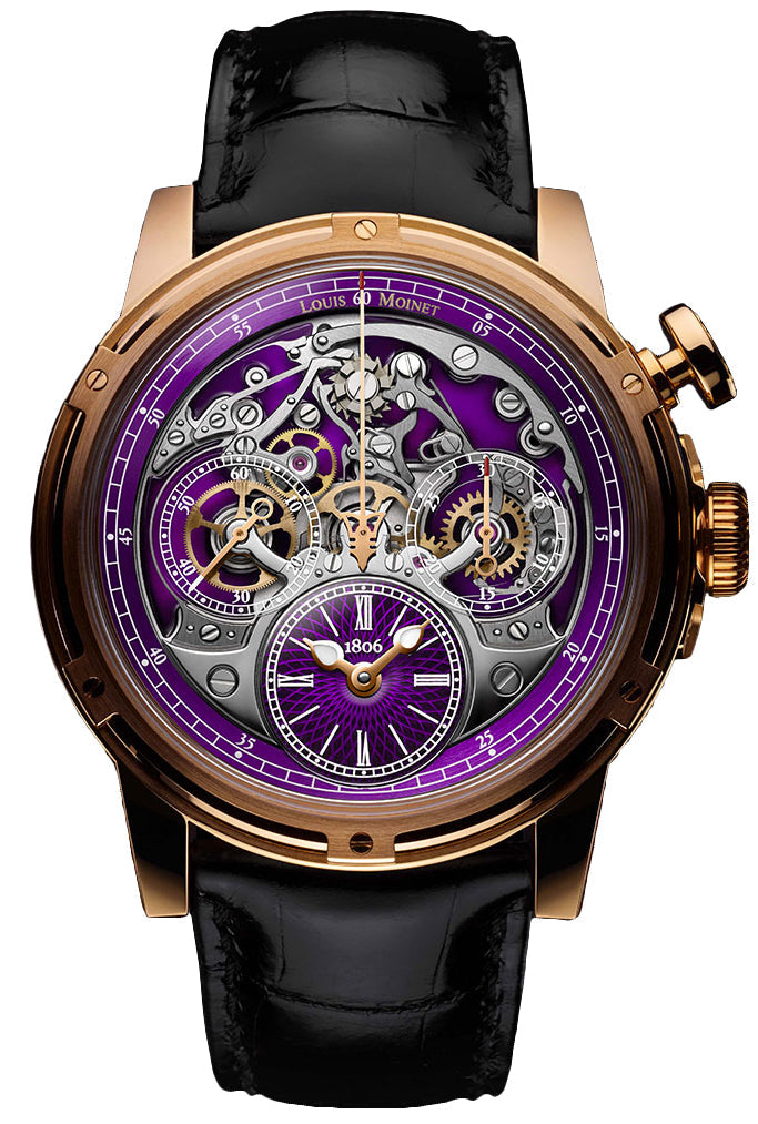 Louis Moinet Watch Memoris 18k Rose Gold Limited Edition - Purple