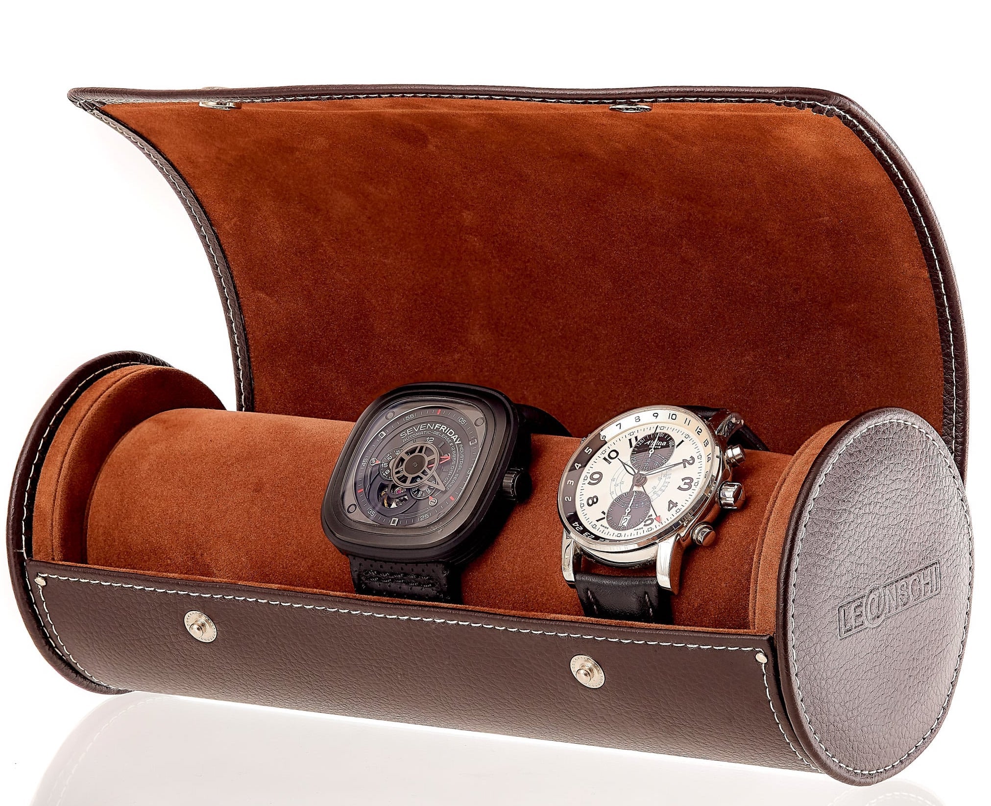 Leanschi Watch Case Chocolate Brown - Brown