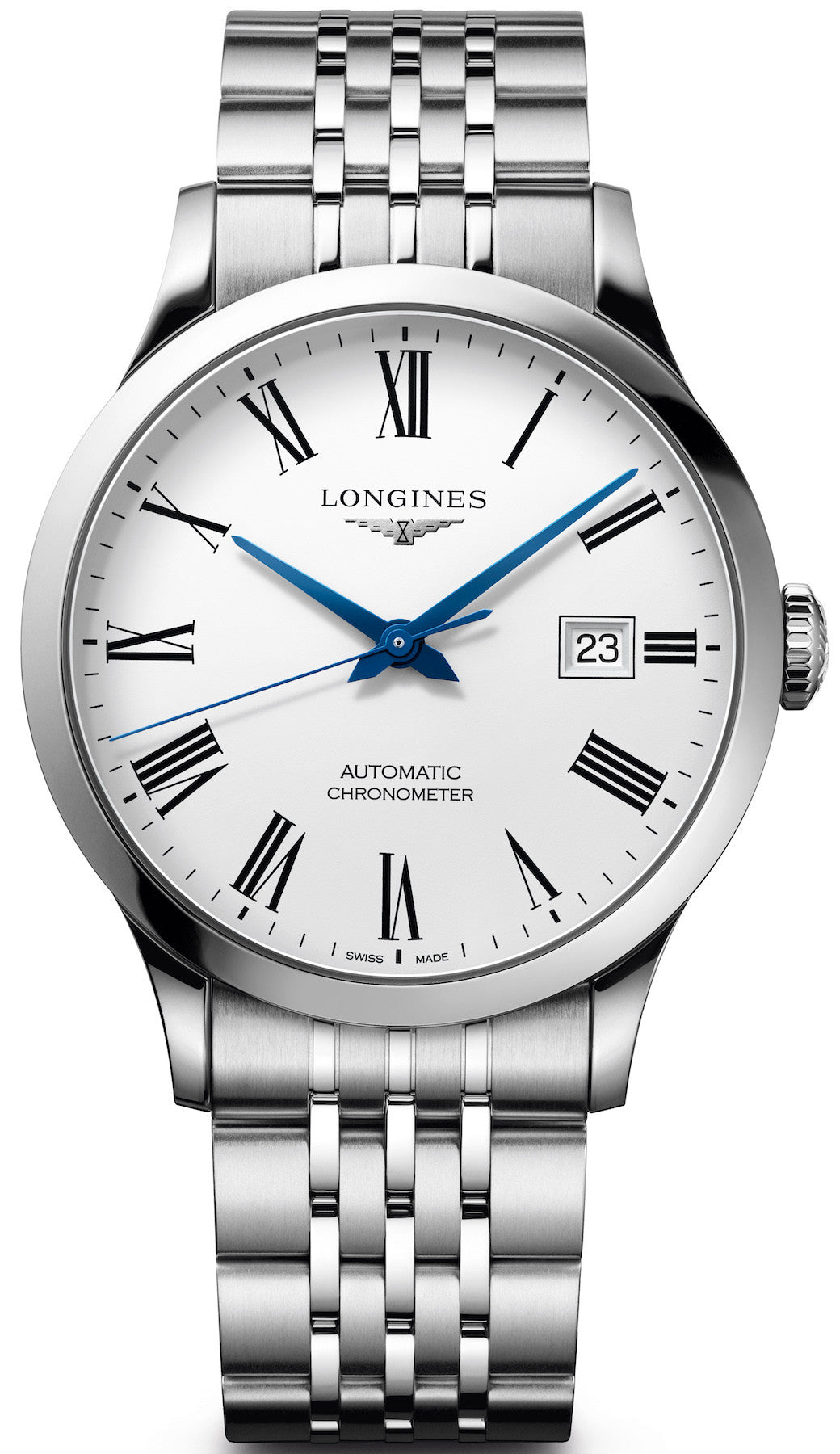 Longines Watch Record Mens - White