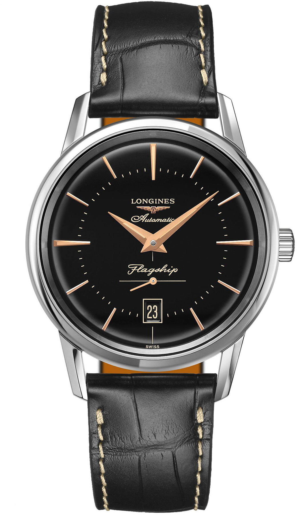 Longines Watch Flagship Heritage Mens - Black