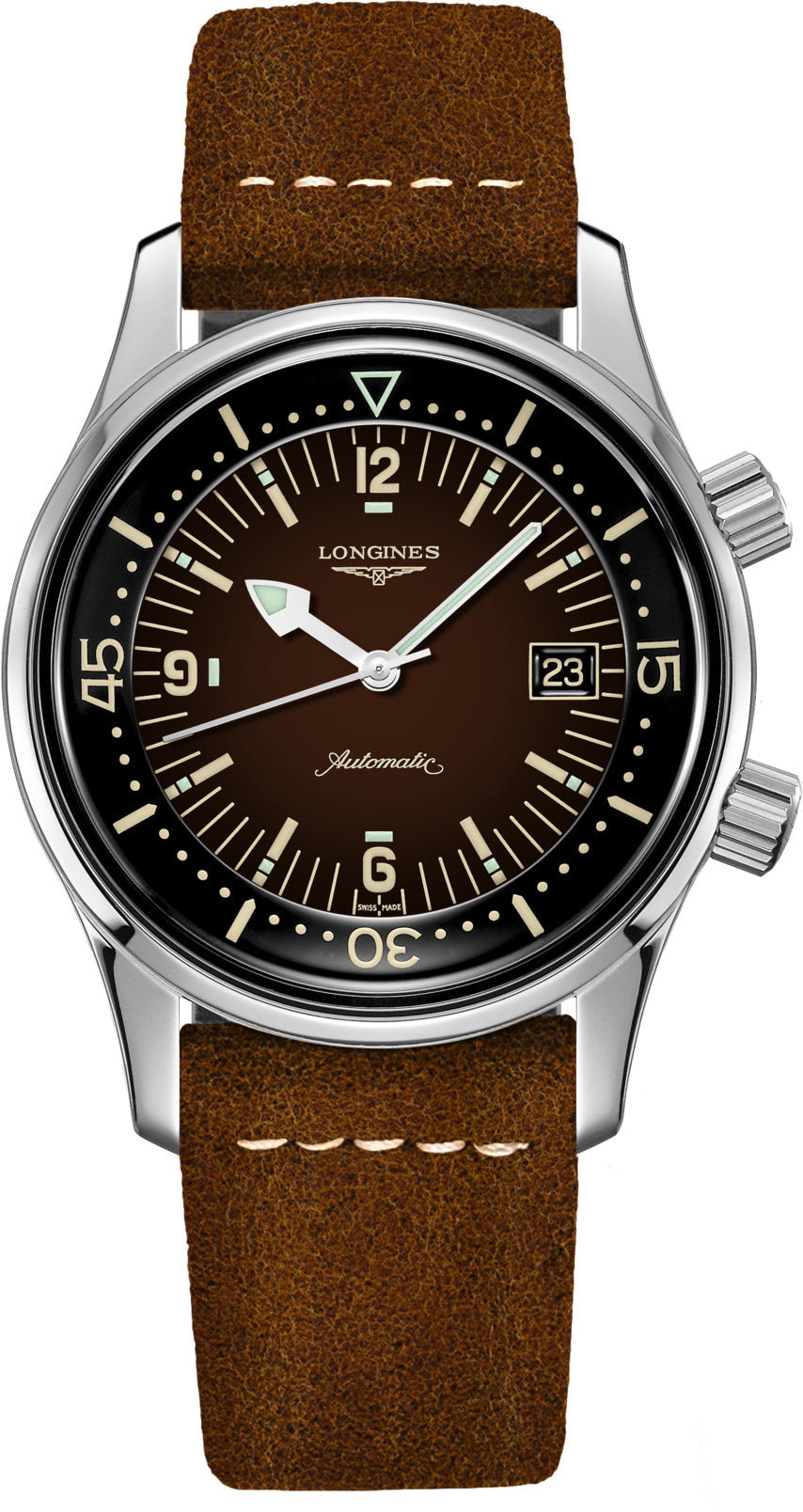 Longines Watch Heritage Legend Diver Mens - Brown