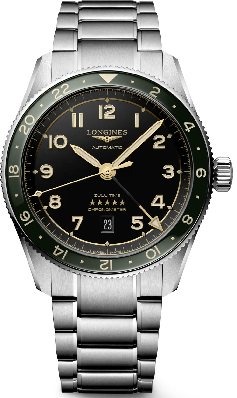 Longines Watch Spirit Zulu Time Mens - Black