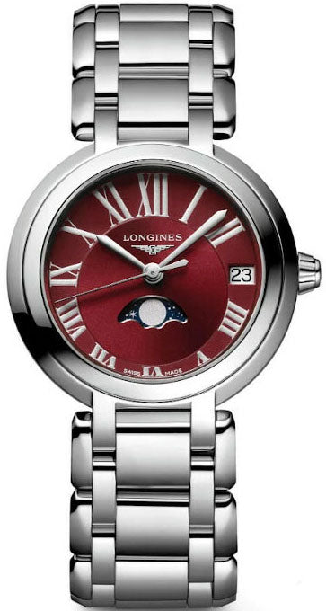 Longines Watch PrimaLuna Bordeux Red Ladies