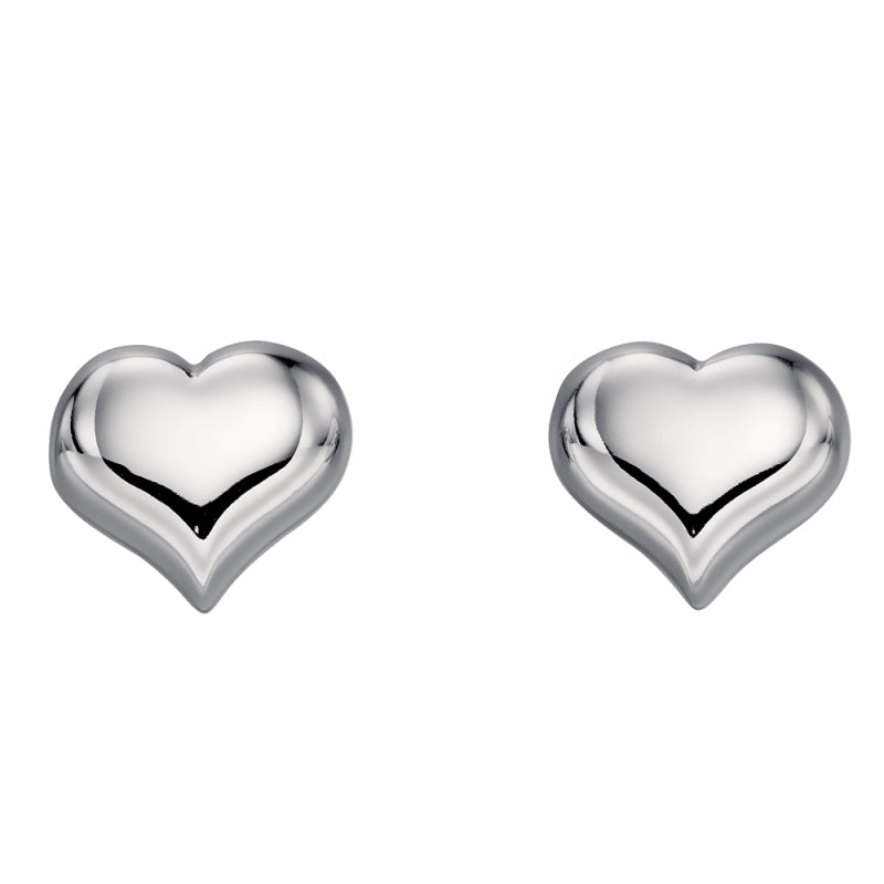 Little Star Sterling Silver Freya Heart Childs Stud Earrings