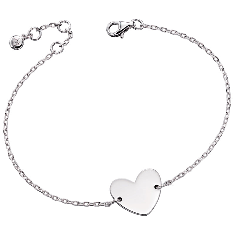 Little Star Sterling Silver Nancy Heart Adult Bracelet