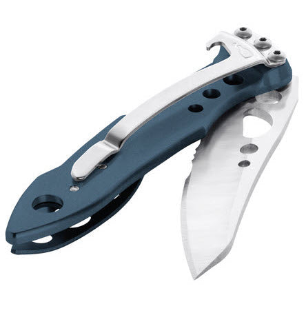 Leatherman Pocket Knife Skeletool KBx Knife Blue - Silver