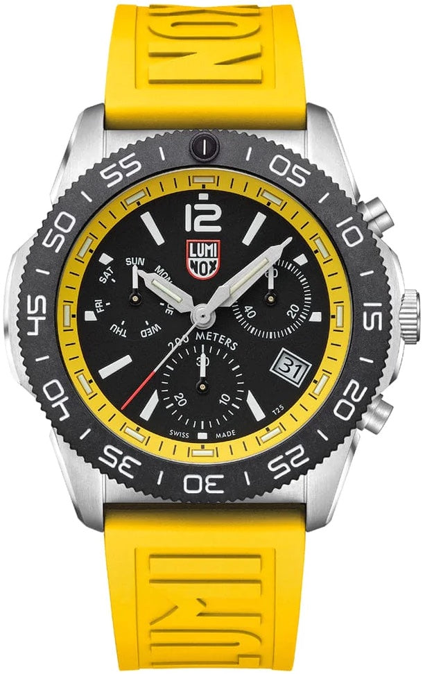 Luminox Watch Sea Pacific Diver Chronograph 3140 Black Yellow - Black