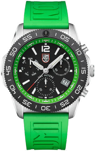 Luminox Watch Sea Pacific Diver Chronograph 3140 Black Green - Black