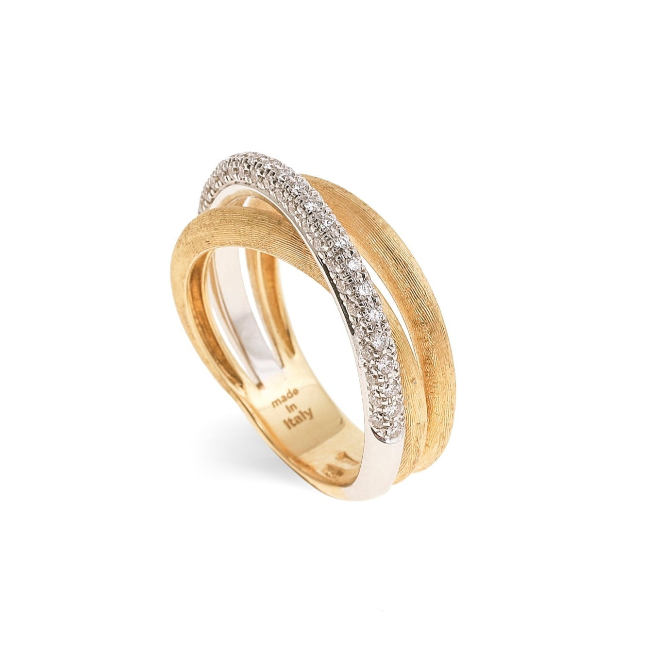Marco Bicego Jaipur Link 18ct Yellow and White Gold Diamond Ring - P
