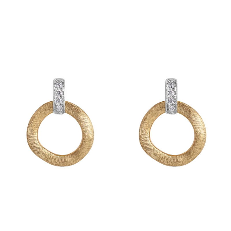 Marco Bicego Jaipur Link 18ct Yellow Gold Diamond Circle Earrings - Gold