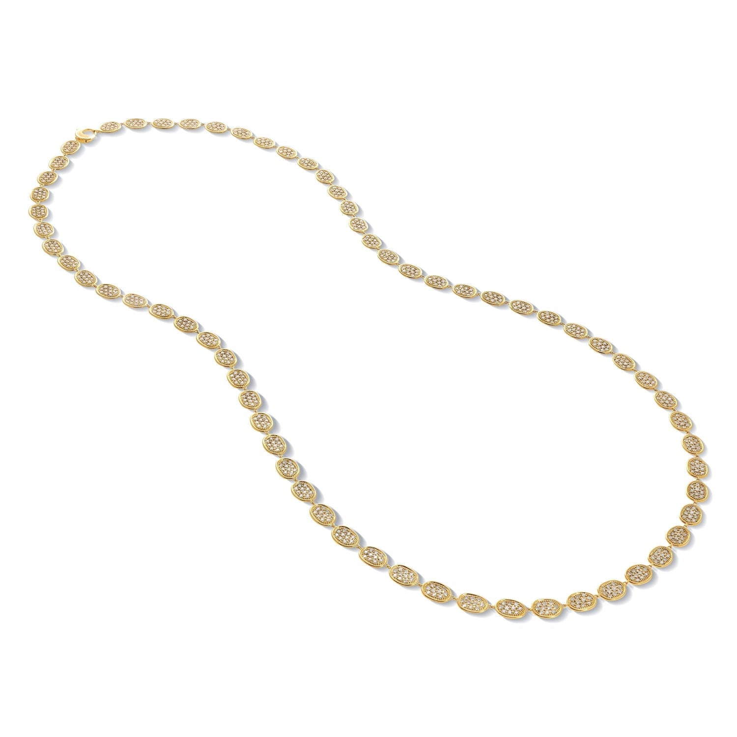 Marco Bicego Lunaria Alta 18ct Yellow Gold 13.00ct Diamond Long Necklace - Yellow Gold