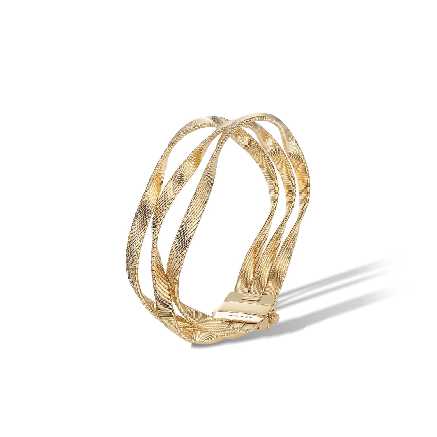 Marco Bicego Marrakech Supreme 18ct Yellow Gold Three Row Bracelet - Option1 Value Yellow Gold