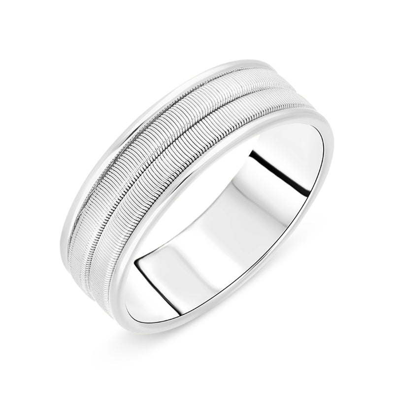 Marco Bicego Uomo 18ct White Gold Unisex Wide Ring - N