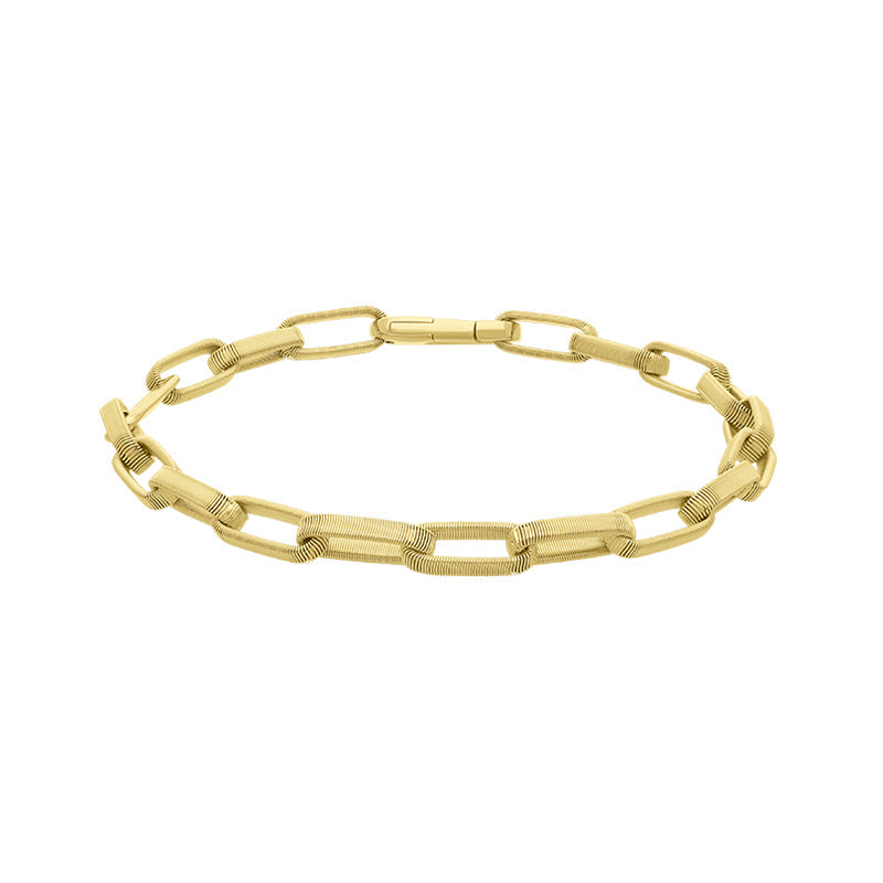Marco Bicego Uomo 18ct Yellow Gold Unisex Link Bracelet - 21.5cm