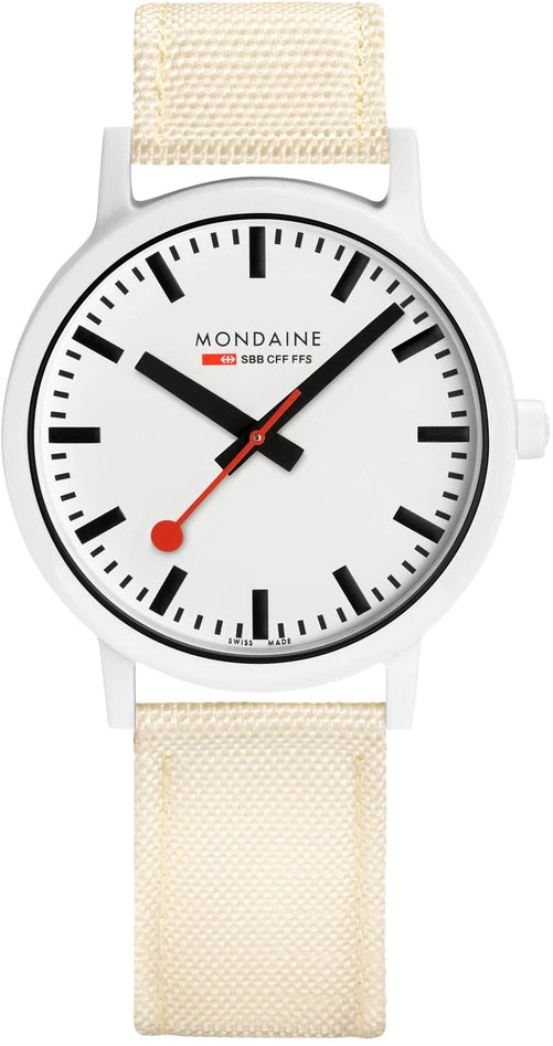Mondaine Watch Essence White Unisex - White