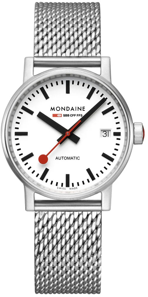 Mondaine Watch Evo2 35 Automatic Bracelet - White