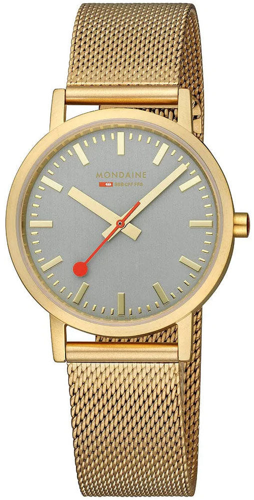 Mondaine Watch Classic Good Gray