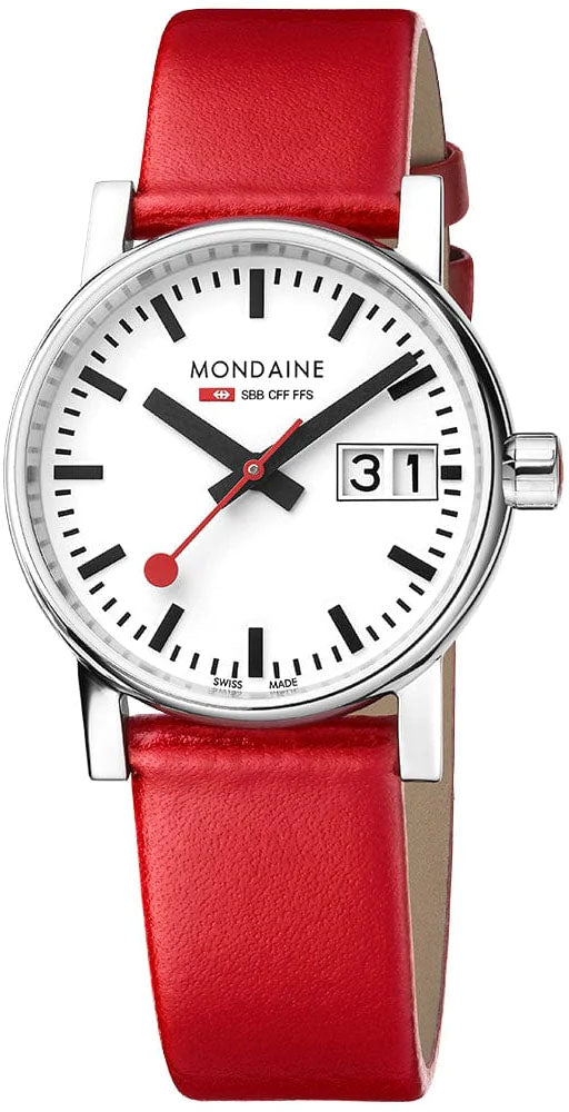 Mondaine Watch Evo2 30mm Grape Leather