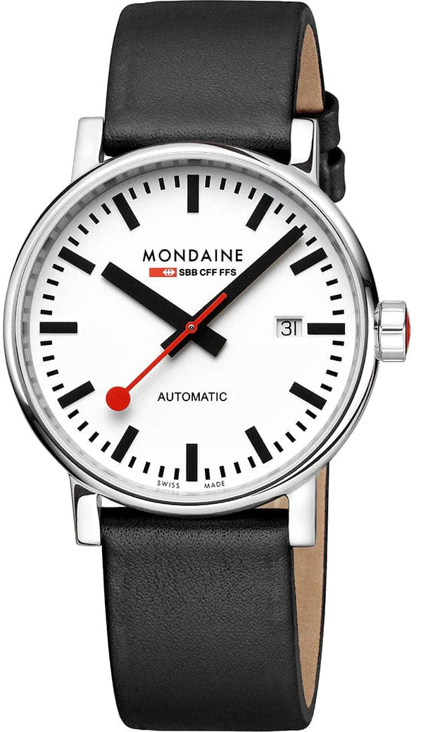 Mondaine Watch Evo2 Big Auto 40mm Grape Leather