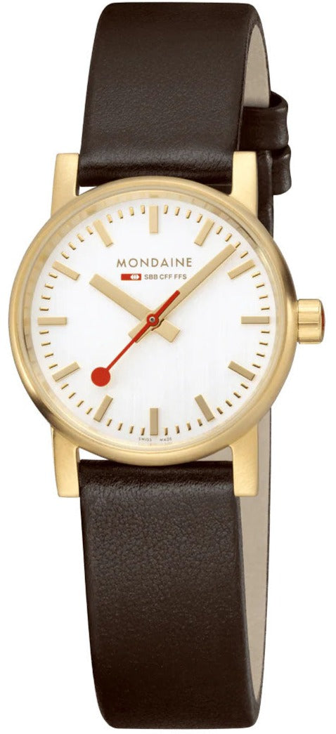 Mondaine Watch Evo2 Brown Vegan Grape Leather