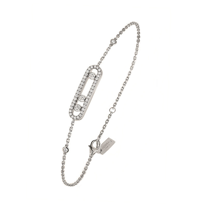 Messika Baby Move Pave 18ct White Gold 0.30ct Diamond Bracelet - Gold