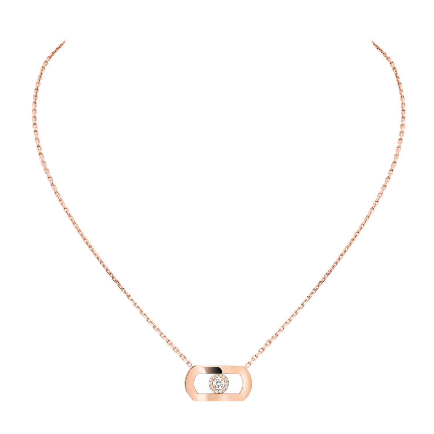 Messika So Move 18ct Rose Gold 0.12ct Diamond Necklace