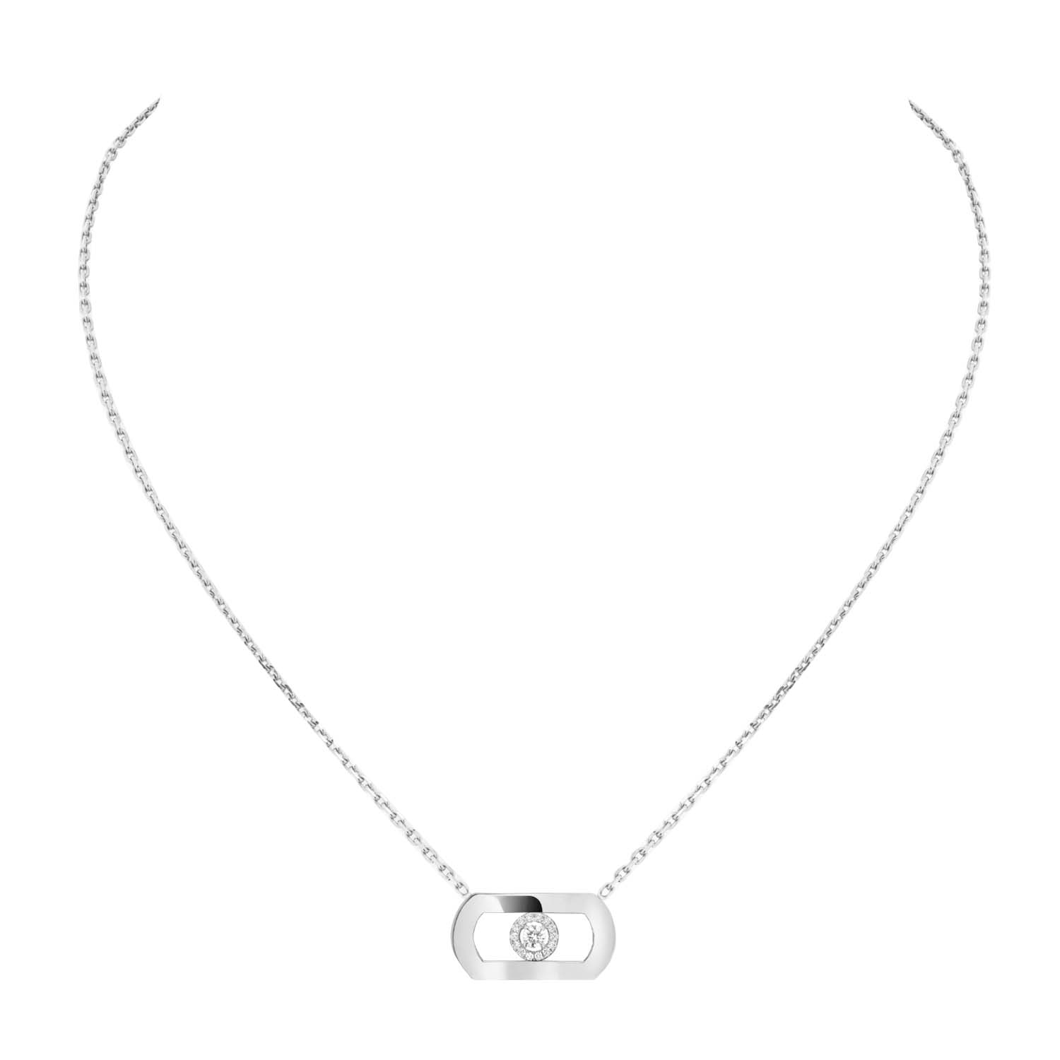 Messika So Move 18ct White Gold 0.12ct Diamond Necklace