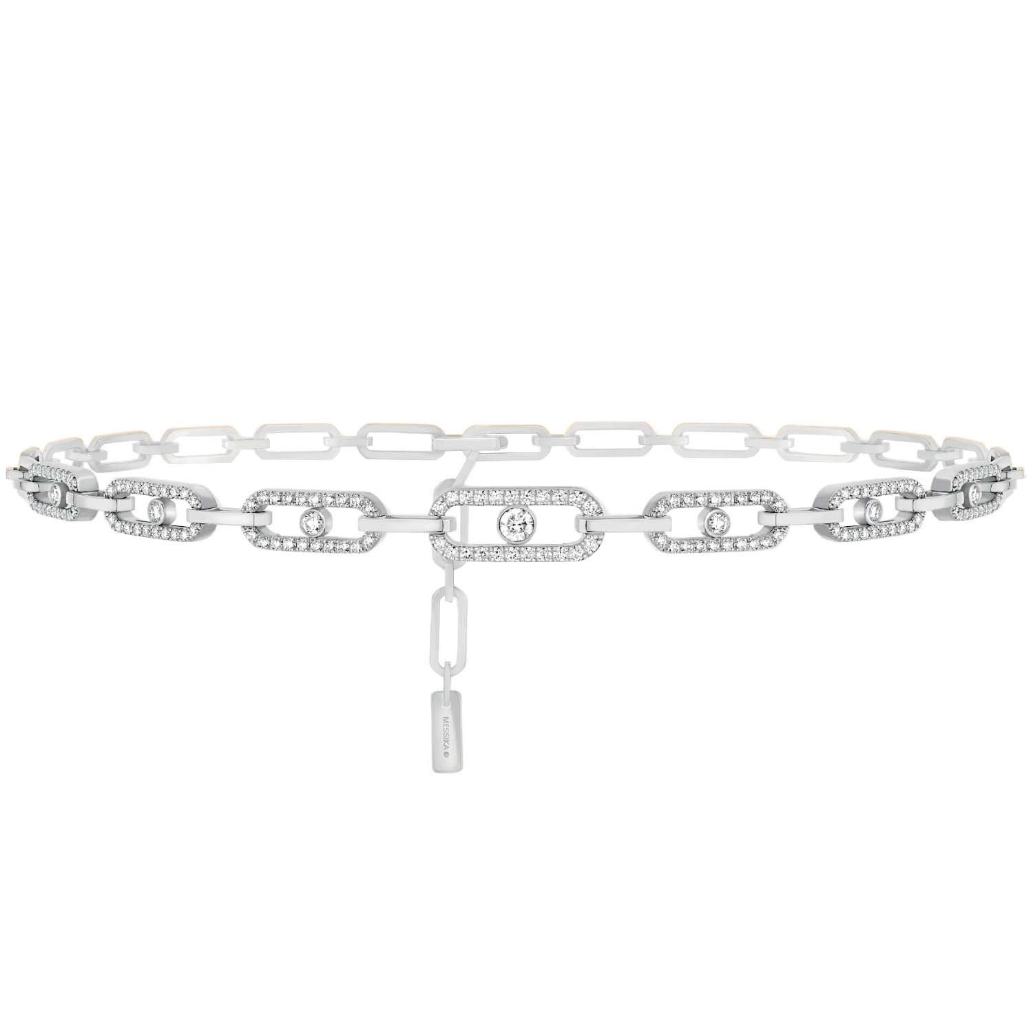Messika Move Link 18ct White Gold 1.70ct Diamond Multi Choker