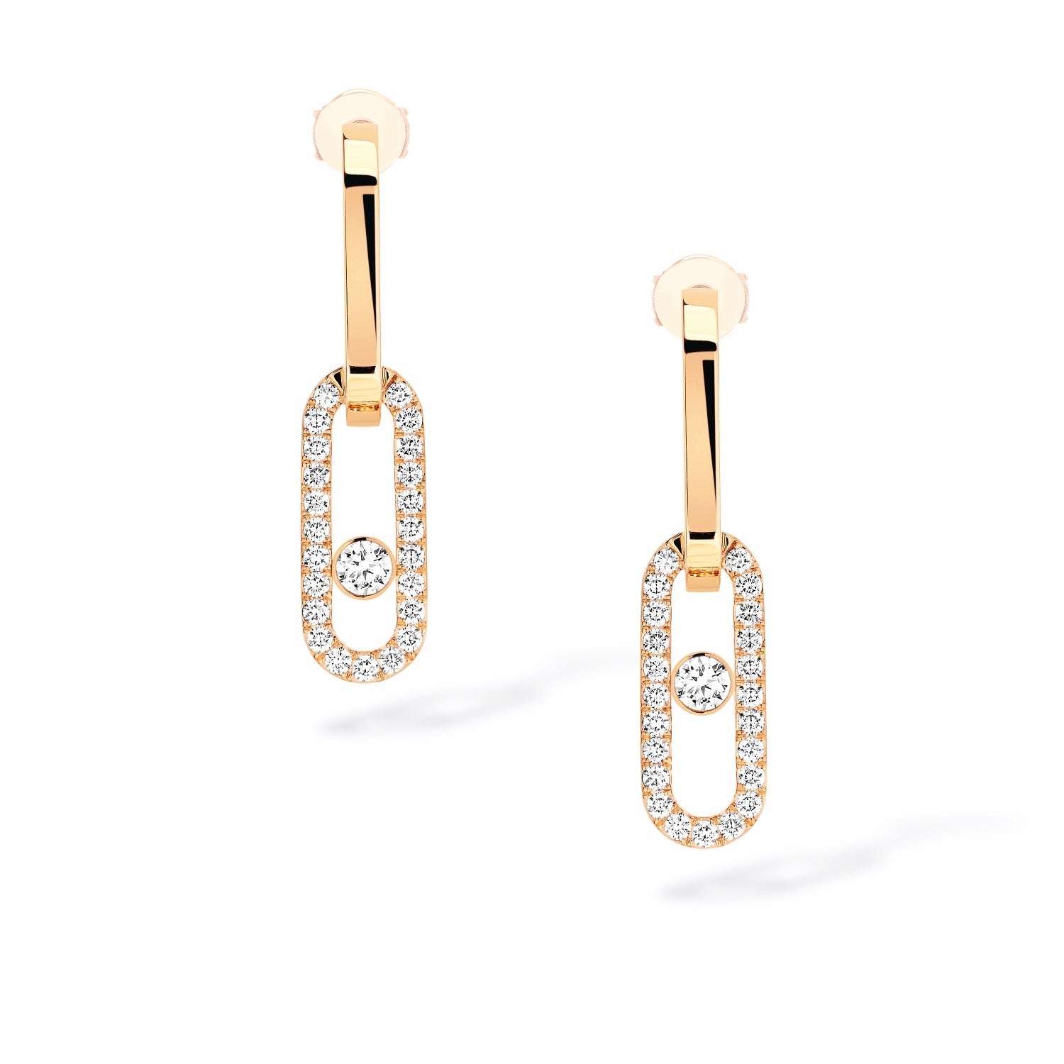 Messika Move Link 18ct Yellow Gold 0.88ct Diamond Drop Earrings